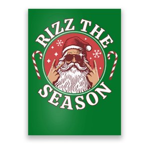 Punk Rock Retro Rizz The Season Funny Santa Clause Rizzler Poster