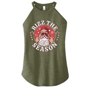 Punk Rock Retro Rizz The Season Funny Santa Clause Rizzler Women's Perfect Tri Rocker Tank