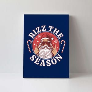 Punk Rock Retro Rizz The Season Funny Santa Clause Rizzler Canvas