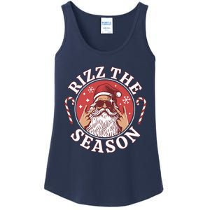 Punk Rock Retro Rizz The Season Funny Santa Clause Rizzler Ladies Essential Tank