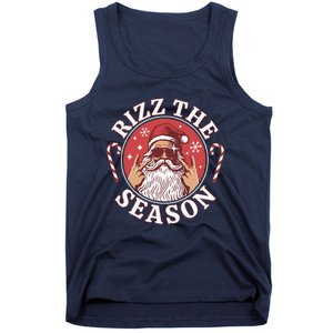 Punk Rock Retro Rizz The Season Funny Santa Clause Rizzler Tank Top