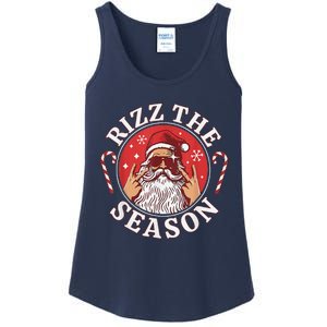 Punk Rock Retro Rizz The Season Funny Santa Clause Rizzler Ladies Essential Tank