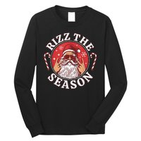 Punk Rock Retro Rizz The Season Funny Santa Clause Rizzler Long Sleeve Shirt