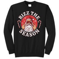 Punk Rock Retro Rizz The Season Funny Santa Clause Rizzler Sweatshirt