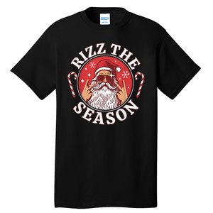 Punk Rock Retro Rizz The Season Funny Santa Clause Rizzler Tall T-Shirt