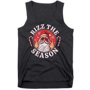 Punk Rock Retro Rizz The Season Funny Santa Clause Rizzler Tank Top