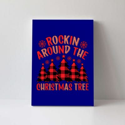 Plaid Retro Rockin Around The Christmas Tree Great Gift Canvas