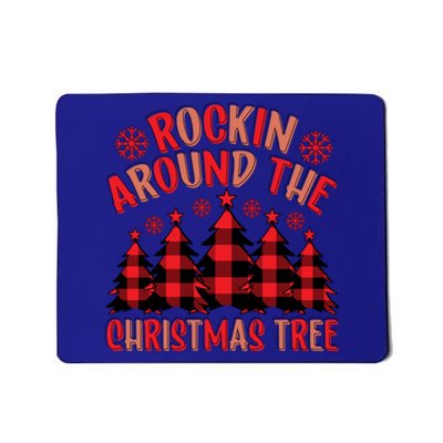 Plaid Retro Rockin Around The Christmas Tree Great Gift Mousepad