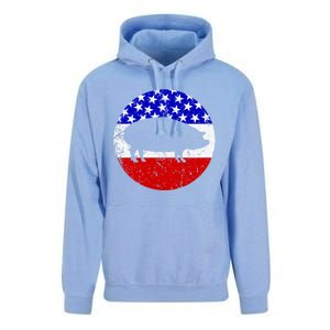 Pig Roast Retro Style Bbq Cookout American Flag Cute Gift Unisex Surf Hoodie