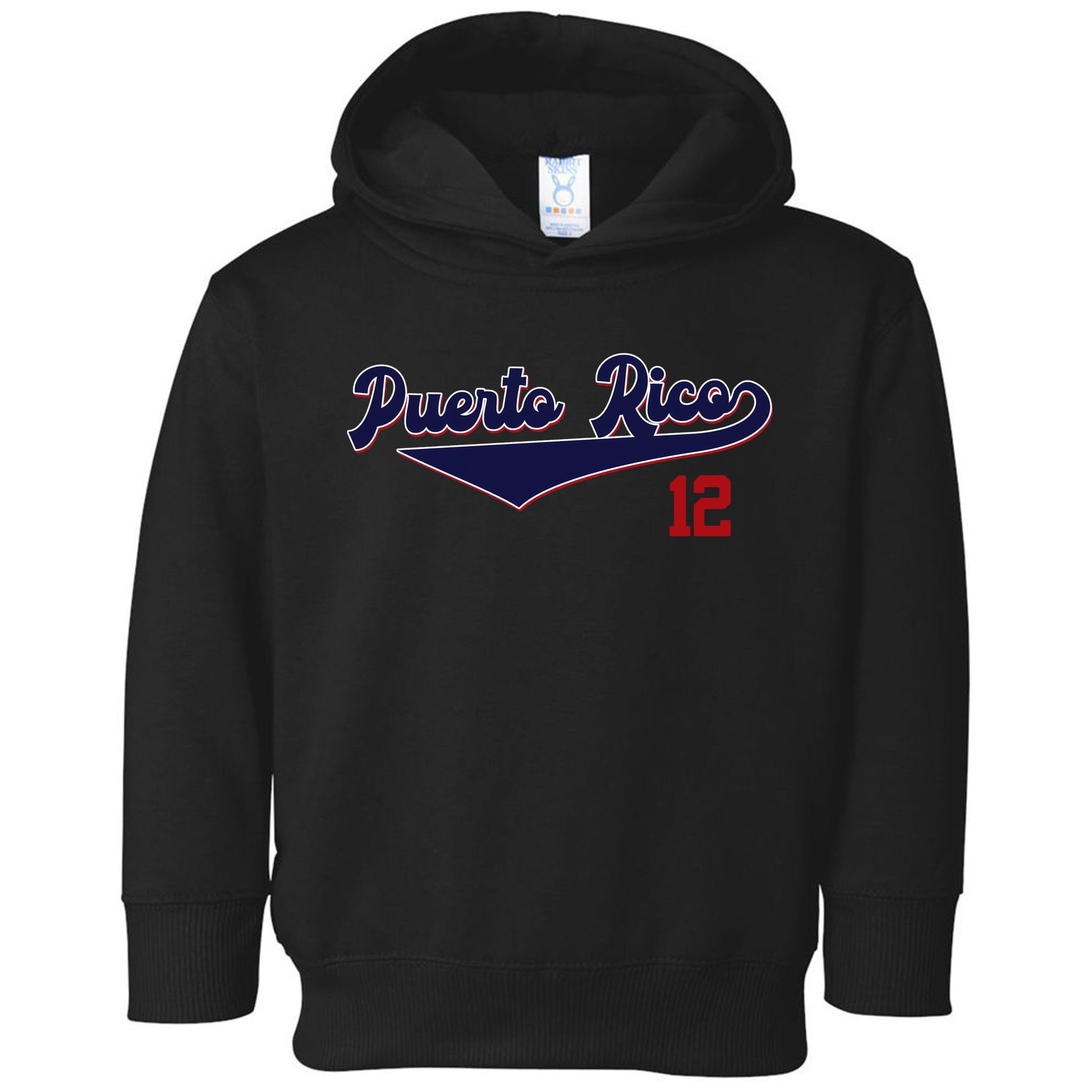 Puerto Rico Retro Baseball Toddler Hoodie
