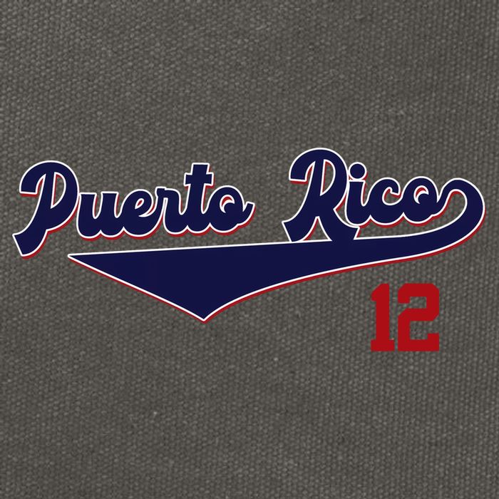 Puerto Rico Retro Baseball Cotton Canvas Backpack