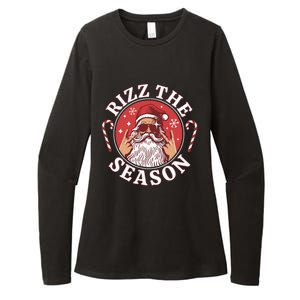 Punk Rock Retro Rizz The Season Funny Santa Clause Rizzler Womens CVC Long Sleeve Shirt