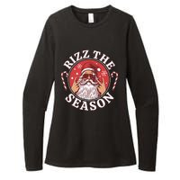 Punk Rock Retro Rizz The Season Funny Santa Clause Rizzler Womens CVC Long Sleeve Shirt