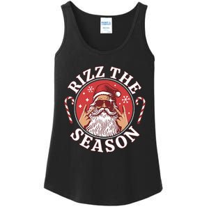 Punk Rock Retro Rizz The Season Funny Santa Clause Rizzler Ladies Essential Tank