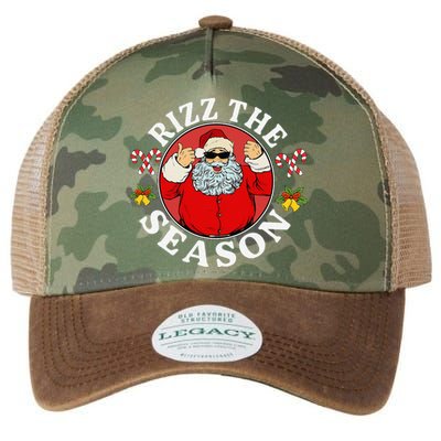 Punk Rock Retro Rizz The Season Funny Santa Clause Rizzler Legacy Tie Dye Trucker Hat