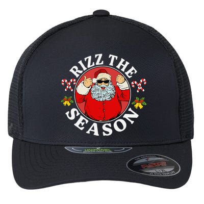 Punk Rock Retro Rizz The Season Funny Santa Clause Rizzler Flexfit Unipanel Trucker Cap