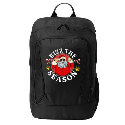 Punk Rock Retro Rizz The Season Funny Santa Clause Rizzler City Backpack