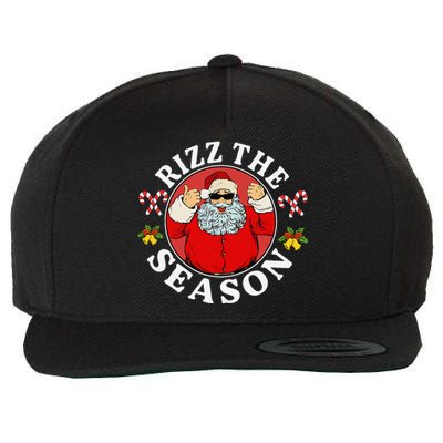 Punk Rock Retro Rizz The Season Funny Santa Clause Rizzler Wool Snapback Cap