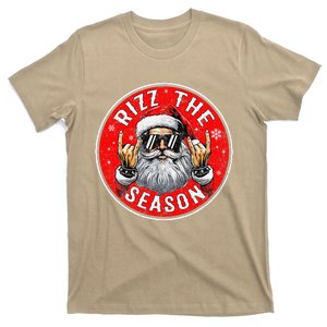 Punk Rock Retro Rizz The Season Funny Santa Clause Rizzler T-Shirt