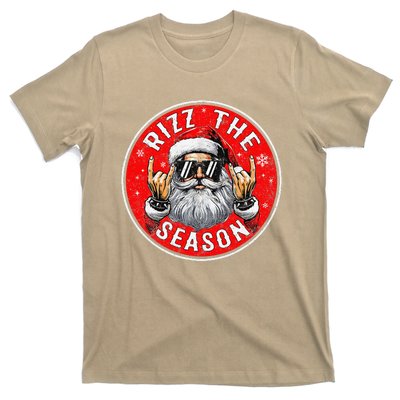 Punk Rock Retro Rizz The Season Funny Santa Clause Rizzler T-Shirt