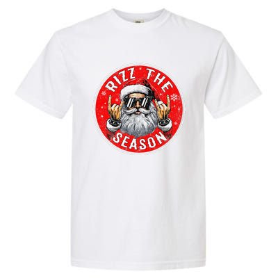 Punk Rock Retro Rizz The Season Funny Santa Clause Rizzler Garment-Dyed Heavyweight T-Shirt