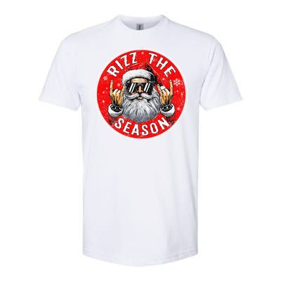 Punk Rock Retro Rizz The Season Funny Santa Clause Rizzler Softstyle CVC T-Shirt