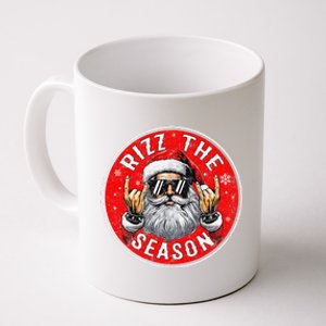 Punk Rock Retro Rizz The Season Funny Santa Clause Rizzler Coffee Mug