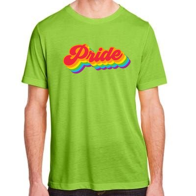 Pride Rainbow Retro LGBTQ Adult ChromaSoft Performance T-Shirt