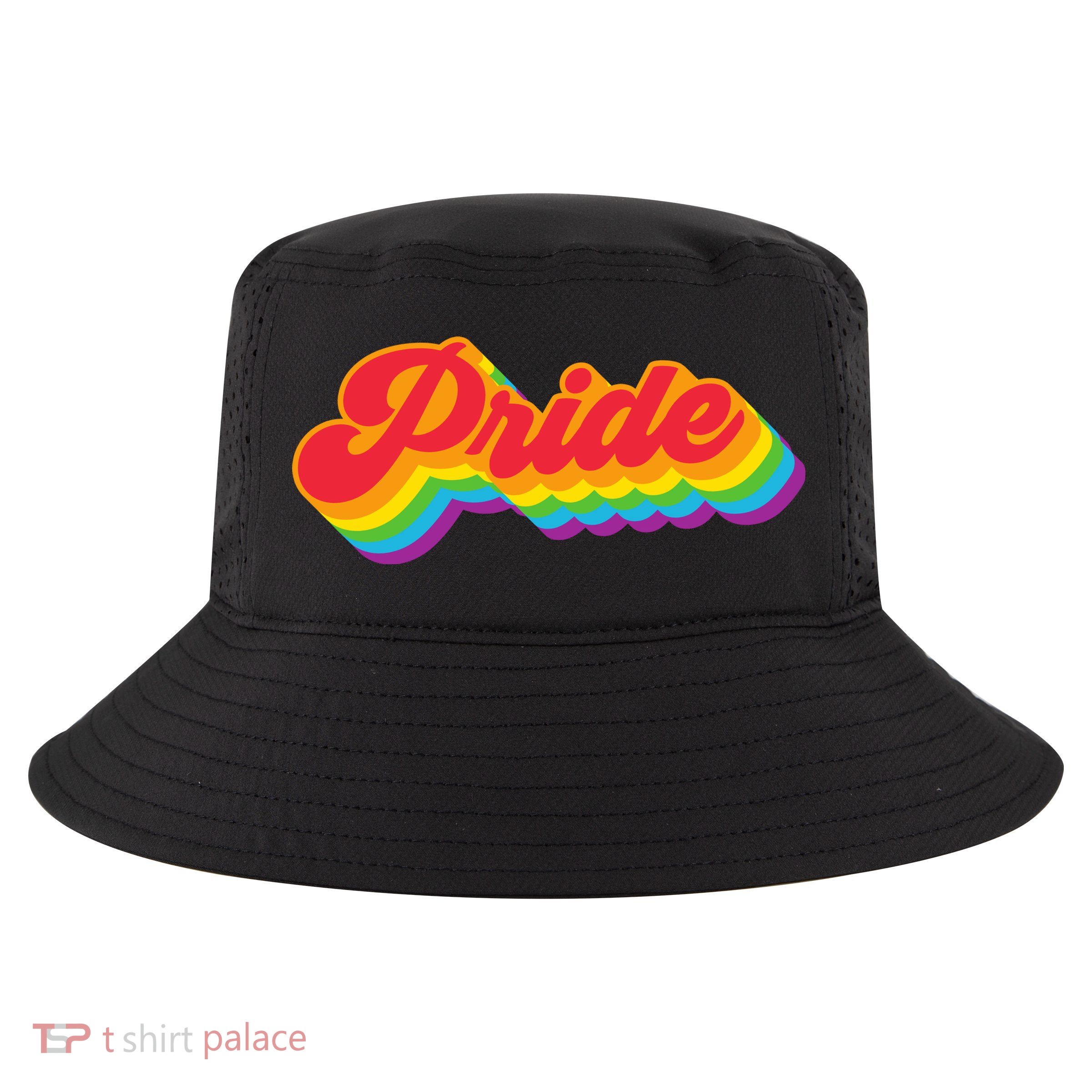 Pride Rainbow Retro LGBTQ Cool Comfort Performance Bucket Hat