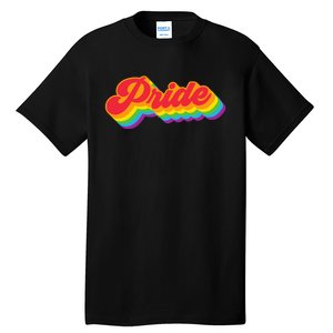 Pride Rainbow Retro LGBTQ Tall T-Shirt