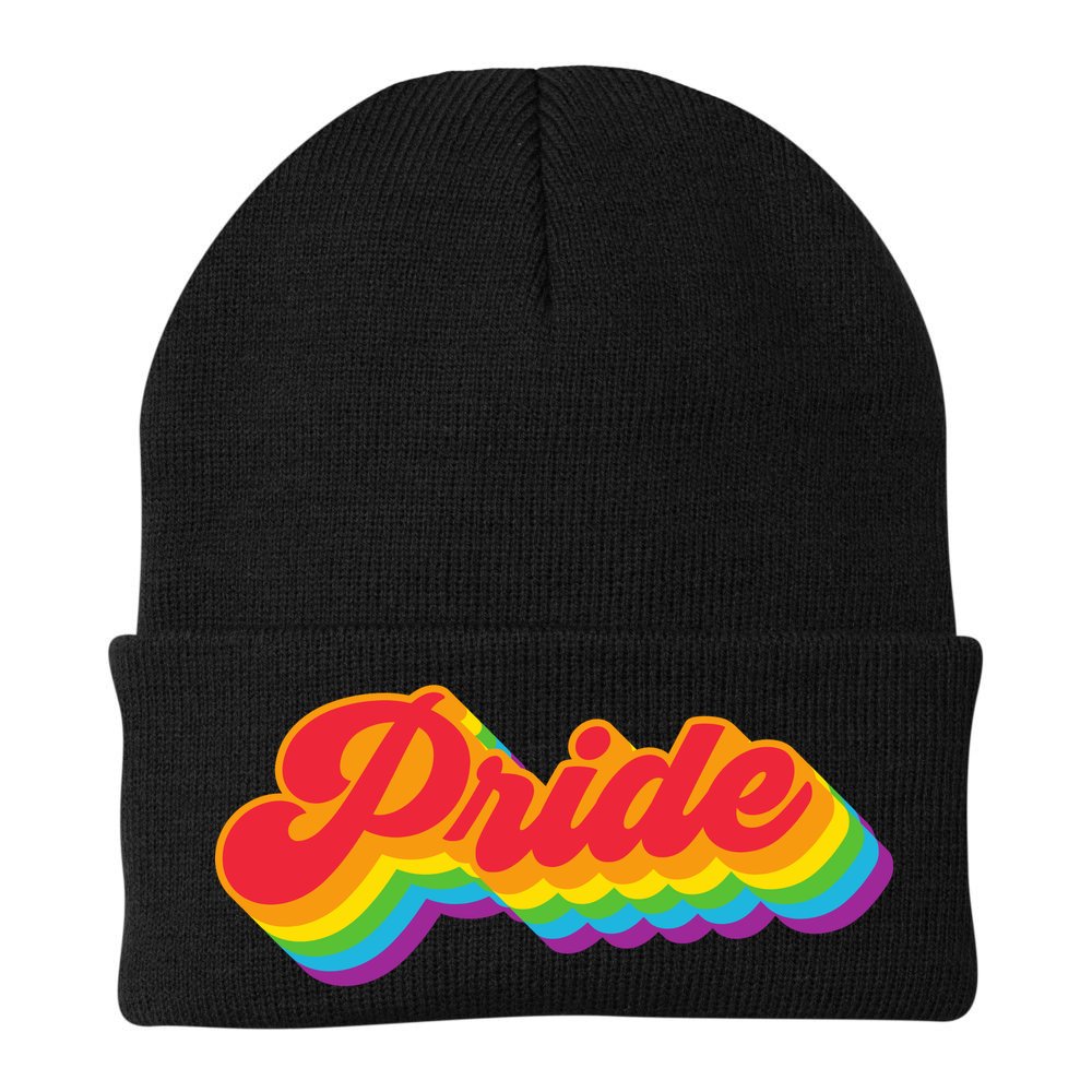 Pride Rainbow Retro LGBTQ Beanie