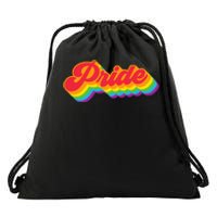 Pride Rainbow Retro LGBTQ Drawstring Bag