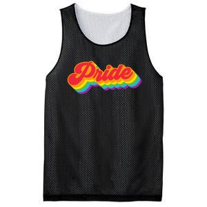 Pride Rainbow Retro LGBTQ Mesh Reversible Basketball Jersey Tank