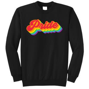 Pride Rainbow Retro LGBTQ Tall Sweatshirt