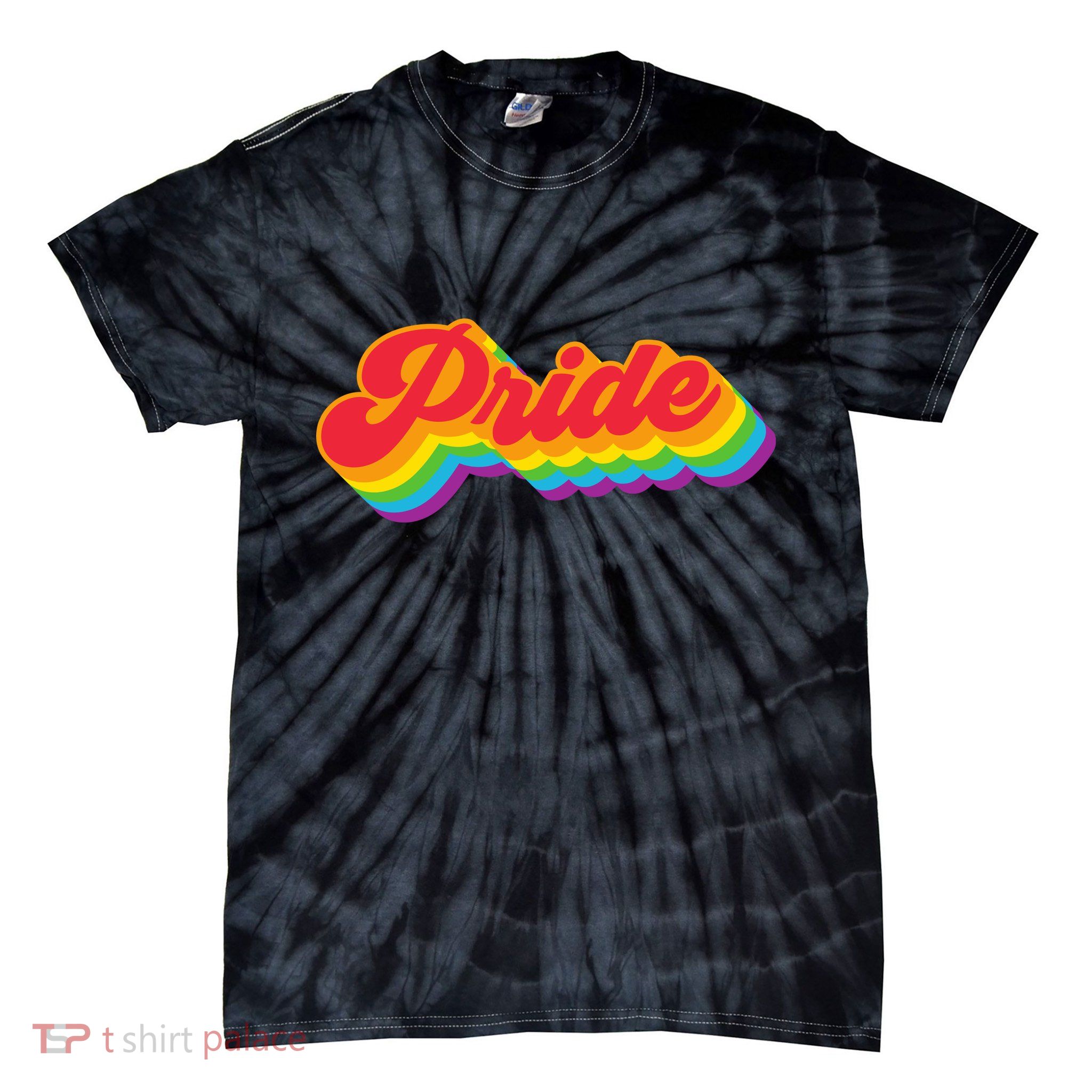 Pride Rainbow Retro LGBTQ Tie-Dye T-Shirt