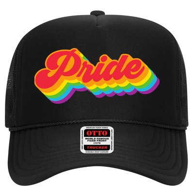 Pride Rainbow Retro LGBTQ Trucker Hat