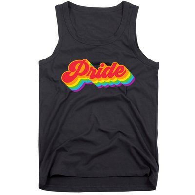 Pride Rainbow Retro LGBTQ Tank Top