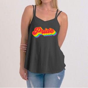 Pride Rainbow Retro LGBTQ Women's Strappy Tank