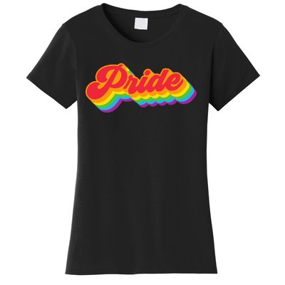 Pride Rainbow Retro LGBTQ Women's T-Shirt