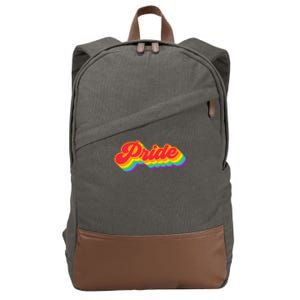 Pride Rainbow Retro LGBTQ Cotton Canvas Backpack