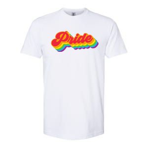 Pride Rainbow Retro LGBTQ Softstyle CVC T-Shirt