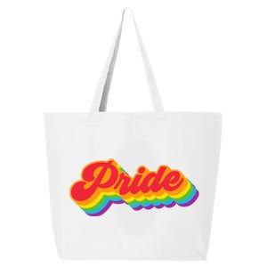 Pride Rainbow Retro LGBTQ 25L Jumbo Tote