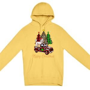 Poodle Riding Red Truck Xmas Merry Christmas Cute Gift Premium Pullover Hoodie