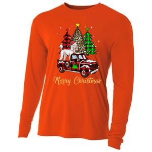 Poodle Riding Red Truck Xmas Merry Christmas Cute Gift Cooling Performance Long Sleeve Crew