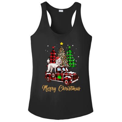 Poodle Riding Red Truck Xmas Merry Christmas Cute Gift Ladies PosiCharge Competitor Racerback Tank