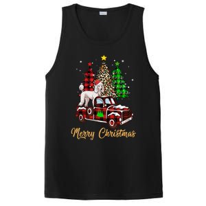 Poodle Riding Red Truck Xmas Merry Christmas Cute Gift PosiCharge Competitor Tank