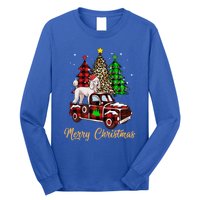 Poodle Riding Red Truck Xmas Merry Christmas Cute Gift Long Sleeve Shirt