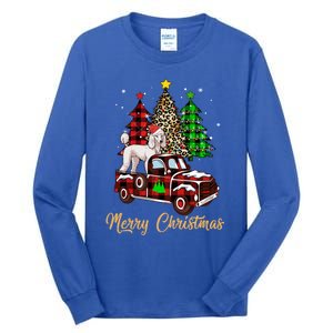 Poodle Riding Red Truck Xmas Merry Christmas Cute Gift Tall Long Sleeve T-Shirt