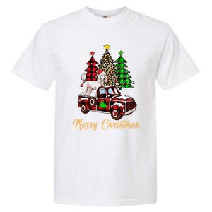 Poodle Riding Red Truck Xmas Merry Christmas Cute Gift Garment-Dyed Heavyweight T-Shirt