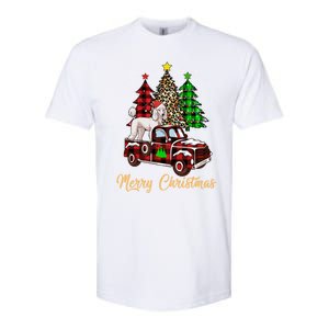 Poodle Riding Red Truck Xmas Merry Christmas Cute Gift Softstyle CVC T-Shirt